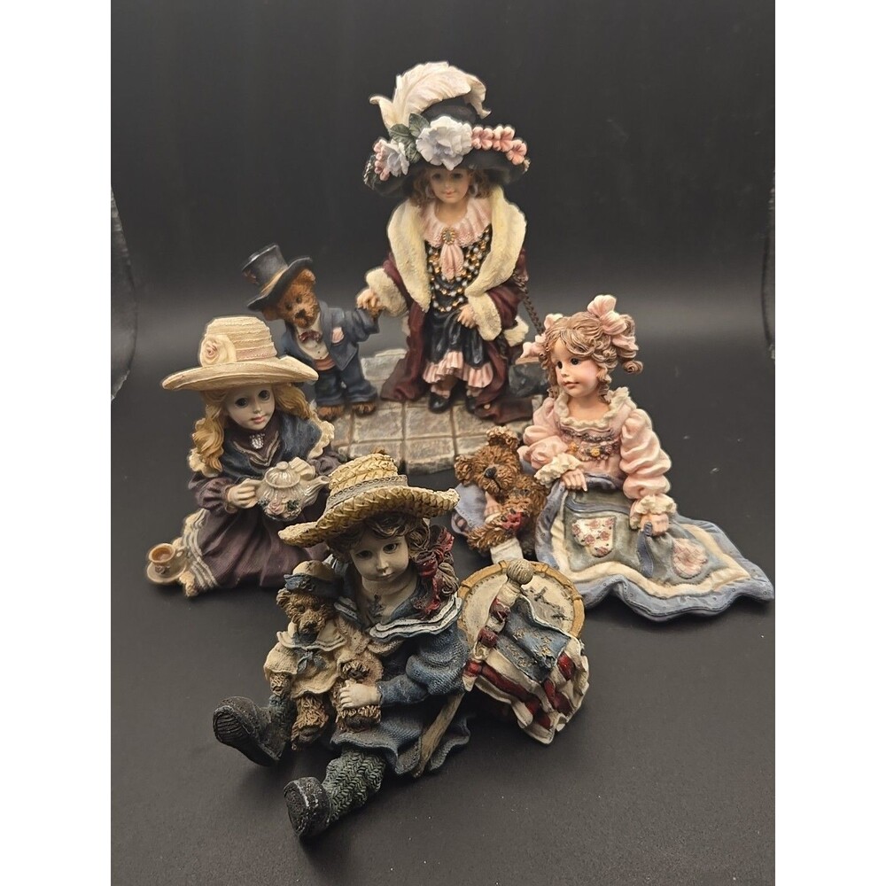 Set of 4, Boyds Yesterdays Child  Figurine Lot, #3503, #3544, #3523, #3529